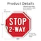 Signmission Stop 2-way, 10 inch X 10 inch, Vinyl Decal, 2PK OC-D-2PACK-10-16 - alternate 3