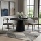 Homeroots 52" Black Solid Wood Pedestal Base Round Top Dining Table 721062 - alternate 2