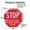 Signmission Stop No Admittance Without Proper A, 10 inch X 10 inch, Vinyl Decal, 2PK OC-D-2PACK-10-180 - alternate 2