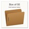 Pendaflex Kraft Fastener Folders, Straight Tab, Expands 0.75", 2 Fasteners, Letter Size, Kraft, 50PK 1006992 - alternate 2