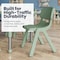 Flash Furniture Plastic Stacking School Chairs with 10.5 in Seat Height in Sage, 2PK 2-YU-YCX-003-SAGE-GG - alternate 2