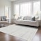 Homeroots 10' X 14' Silver And Ivory Abstract Washable Indoor Outdoor Area Rug 613126 - alternate 2