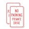Signmission No Parking Private Drive, 12'' X 18'' 2 Signs, Heavy Gauge Aluminum, 2PK A-1218-2PACK-2884 - alternate 1