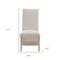 Homeroots Set of Two Beige and Natural Upholstered Fabric Dining Side Chairs 642281 - alternate 2