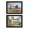 Homeroots Set Of Two End of Summer 2 Black Framed Print Wall Art, 2PK 406192 - alternate 1