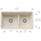 Blanco Precis Reversible 1-3/4 Low Divide, Soft White 443080 - alternate 3