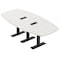 Skutchi Designs Arc Boat Conference Table With Power, 48 in W, 96 in L HAR-ABOT-48X96-T.BK-WA7976-EBLK - alternate 1