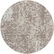 Homeroots 8' Taupe And Ivory Round Abstract Washable Indoor Outdoor Area Rug 612967 - alternate 2