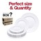 Smarty Had A Party White Flair Plastic Dinnerware Value Set (144 Dinner Plates + 144 Salad Plates), 288PK 210WVP-CASE - alternate 2