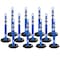 Xpose Safety 42in  Ring Loop Blue Traffic Delineator Post with 13 LB PVC Base, 6PK DLRB-BLU-42-12-X - alternate 1