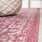 Jonathan Y Malta Bohemian Medallion Textured Weave Fuchsia/Light Gray 2 ft. x 10 ft. Indoor/Outdoor Runner Rug SMB104E-210 - alternate 4