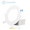Infibrite 4 In 5CCT Selectable White 9 Watt 850LM 0-10V Dimmable LED Light 120-277V, 6PK IB-001-18-9W-10V-6PK - alternate 1