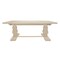 Homeroots 81" Antiqued White Solid Wood Trestle Base Dining Table 488689 - alternate 1