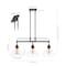 Jonathan Y Marlowe 32.5" 3-Light Farmhouse Industrial Iron/Glass Linear LED Pendant, Oil Rubbed Bronze/Clear JYL7589A - alternate 3