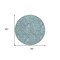 Homeroots 8' Teal Blue And Ivory Round Floral Washable Indoor Outdoor Area Rug 594667 - alternate 2