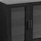 Homeroots 31" Black And Clear Glass Door Accent Cabinet With Three Shelves 564863 - alternate 4