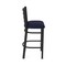 Holland Bar Stool Co 25" Stationary Counter Stool, Black Wrinkle, Canter Twilight Seat 40025BW002 - alternate 2
