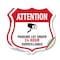 Signmission Video Surveillance Shield Sign Attention, 18 inch X 18 inch, Vinyl Decal, 2PK SHI-D-2PACK-18-469 - alternate 1