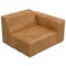 Homeroots 44" Sienna Leather Modular Sofa With Brown Legs 641034 - alternate 2