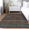 Homeroots 8' X 10' Black Green And Gold Striped Washable Indoor Outdoor Area Rug 588241 - alternate 2