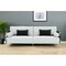 Homeroots 89" White Sofa And Toss Pillows With Silver Legs 488833 - alternate 2