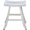 Homeroots 24" X 15" White Teak Square Shower Bench 376787 - alternate 1