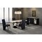 Homeroots 82" Black and White Faux Marble and Wood Double Pedestal Base Dining Table 564893 - alternate 2