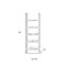Homeroots 72" White Metal Five Tier Bookcase 489807 - alternate 3