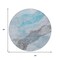 Homeroots 8' Teal Blue And Gray Round Abstract Washable Indoor Outdoor Area Rug 631859 - alternate 2