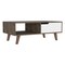 Homeroots 40" Natural And Dark Brown And White Wood Rectangular Coffee Table With Shelf 491989 - alternate 2