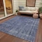 Homeroots 9' X 12' Blue And Gray Medallion Washable Indoor Outdoor Area Rug 616428 - alternate 2