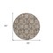 Homeroots 8' Brown Gray And Beige Round Floral Washable Indoor Outdoor Area Rug 595933 - alternate 2
