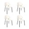 Manhattan Comfort Haven Metal Vegan Leather Side Chair in Ivory - Set of 4 DC1536-3 - alternate 2