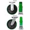 Hyw Products Heavy Duty Caster Set 8in Green Polyurethane on Cast Iron Wheels, 2 Rigid & 2 Swivel, 4PK 40-80R-A1-PC-2,40-80S-A1-PC-2 (G) - alternate 2