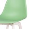 Homeroots Set of Four Mint Green and White Heavy Duty Plastic Dining Side Chairs 565189 - alternate 2