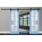 Sartodoors Sturdy Double Barn Door Solid Core Modern Interior VEREGIO7412DB-AQU-36 x 80 (2* 18x80)-Black Rail - alternate 2