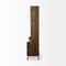 Homeroots Brown Wood Cream Fabric Wrapped Seat Hall Tree With Storage 376448 - alternate 2