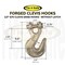 Tie 4 Safe G70 1/2'' Clevis Grab Hooks Tow Chain Hook Flatbed Truck Trailer Tie Down, 2PK FH406-12-2 - alternate 2