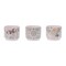 Homeroots Set of Three Green Pink And White Ceramic 1 Ounce Geometric Round Pot Planters 634280 - alternate 3