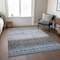 Homeroots 9' X 12' Blue Gray And Charcoal Southwestern Washable Indoor Outdoor Area Rug 605131 - alternate 3