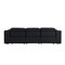 Homeroots 107" Black Italian Leather Reclining Metal USB Sofa 720277 - alternate 2