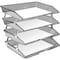 Acrimet Facility 4 Tier Letter Tray Side Load Letter Size A4 Desktop File Organizer Plastic Smoke 256.1 - alternate 3