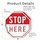 Signmission Stop Here, 6 inch X 6 inch, Vinyl Decal, 2PK OC-D-2PACK-6-233 - alternate 2