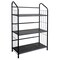 Homeroots 37" Black Metal Three Tier Bookcase 469088 - alternate 1