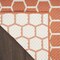 Homeroots 4' X 6' Coral And Ivory Geometric Indoor Outdoor Area Rug 554805 - alternate 3