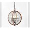 Jonathan Y Gaines 16" 4-Light Adjustable Iron Rustic Industrial LED Pendant, Brown/Silver JYL7518A - alternate 4