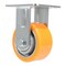 Vestil Polyurethane Rigid Caster 4 In. Diameter x 2 In. Width 660 Lb. Capacity Orange/Gray CST-VE-4X2PUA-R - alternate 2