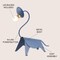 Jonathan Y Bradley 16" Modern Industrial Iron Brachiosaurus LED Kids' Lamp, Blue JYL7133A - alternate 2