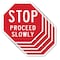 Signmission Stop Proceed Slowly, 10 inch X 10 inch, Aluminum Metal Signs, 5PK OC-A-5Pack-10-13 - alternate 1