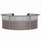 Linea Italia Reception Desk 11.1 ft D X 46 in H, 11.8 ft W X Thermofused Laminate, Mocha, Clear ZUT319 - alternate 1